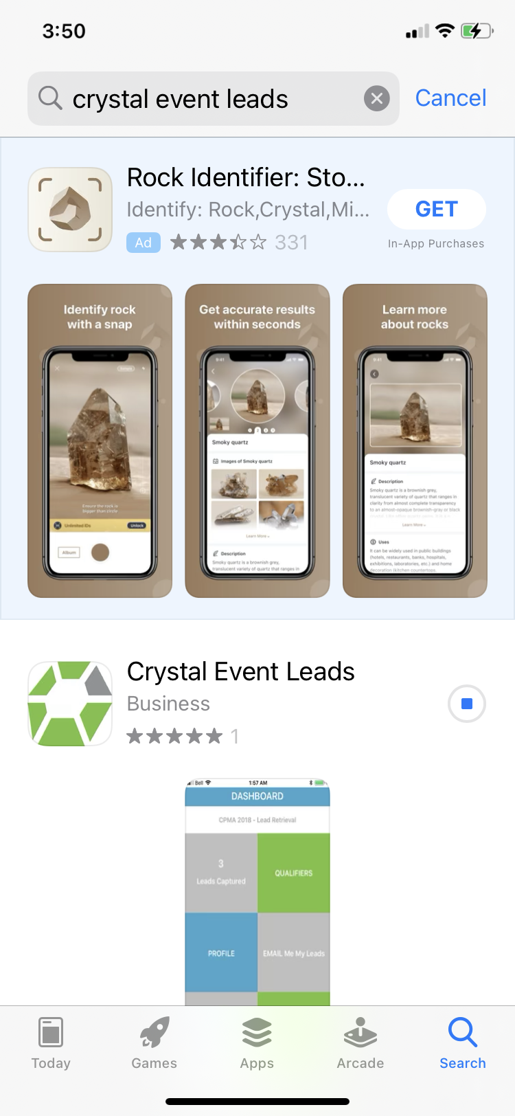 Crystal Event Leads